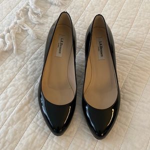 LK Bennett black patent leather heels